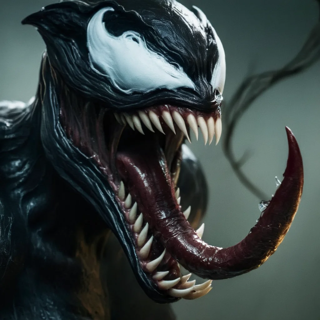 cinematic film still of <lora:Symbiote Style v2:1.2> Symbiote Style
<lora:comic book magazine:1>
a werewolf woman with a werewolf teeth fangs comic book magazine style, shallow depth of field, vignette, highly detailed, high budget, bokeh, cinemascope, moody, epic, gorgeous, film grain, grainy