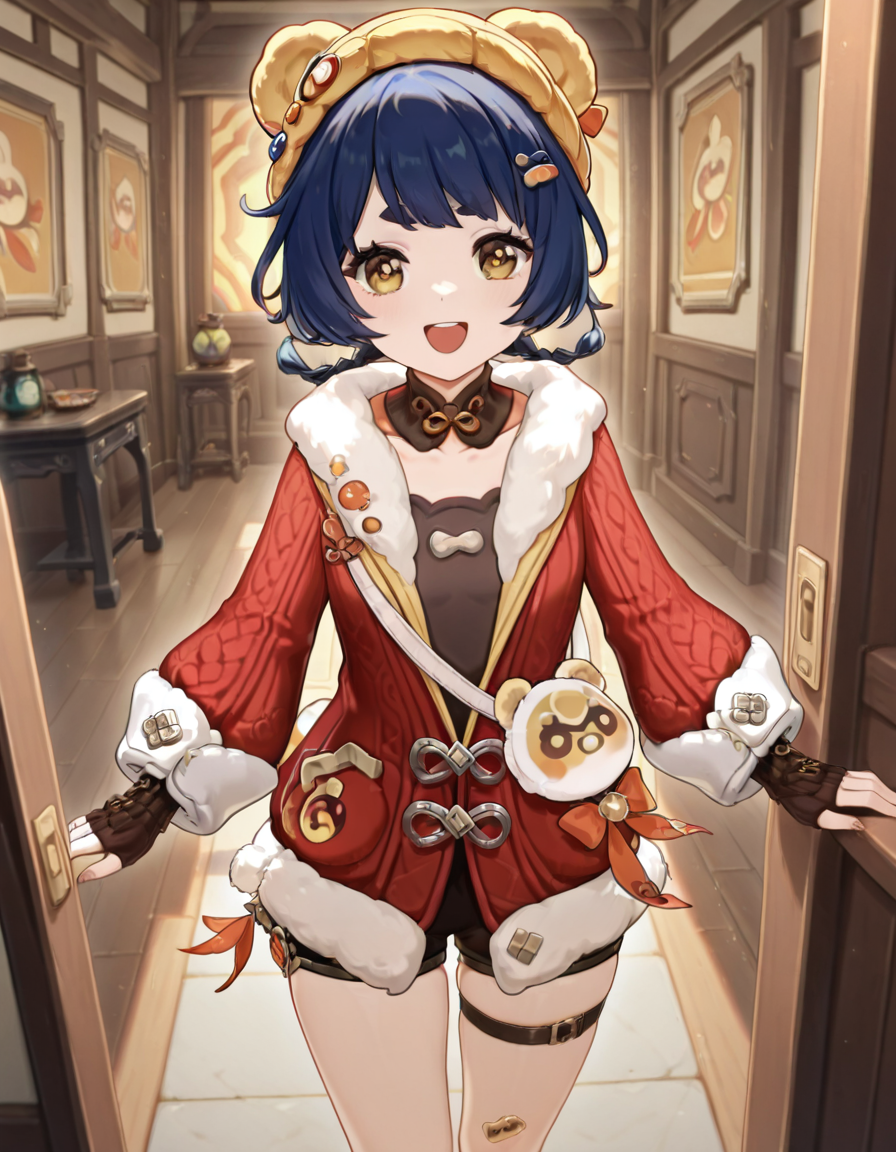 <lora:midis_XianglingNewYearsCheer_V0.1[IL]:.91>, xiangling \(genshin impact\), official alternate costume,, masterpiece,best quality,amazing quality,very aesthetic,absurdres,newest,
