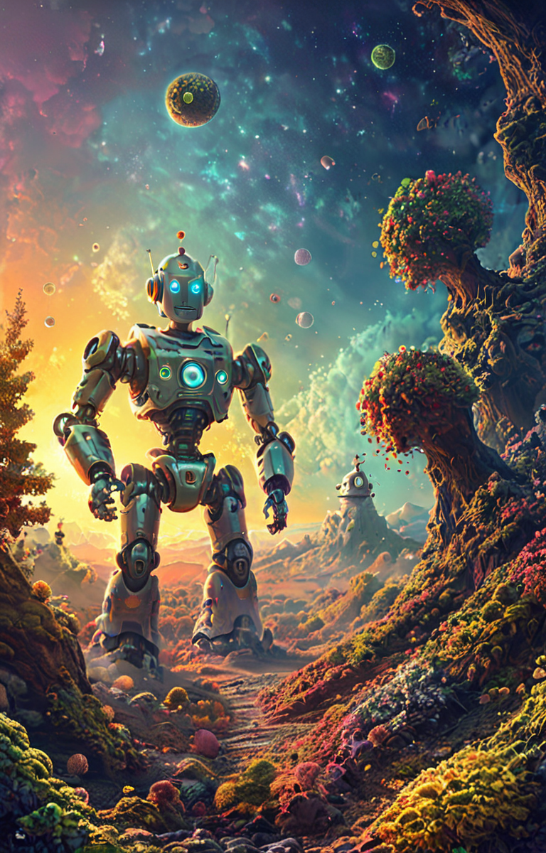 masterpiece,best quality,<lora:tbh8-sdxl:0.9>,illustration, portrait of Housework robots