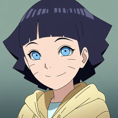 sharp focus, pixiv masterpiece, source_anime, score_9, score_8_up, score_7_up, score_6_up, absurd res, BREAK
<lora:Himawari_Uzumaki_IL_v1-000012:0.9>, 1girl, solo, dark_blue_hair, short_hair, yellow_hoodie, uzumaki_himawar1_illu, faint smile,