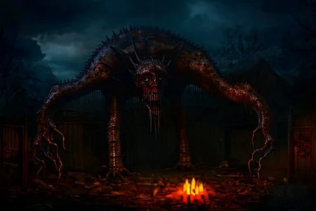 Photography, photorealistic, insanely real life detailed, 8k, highest resolution possible, sharp focus, taken with professional DSLR and lenses, cinematic, taken best skilled cinematographer,
monster, horror \(haunted house\), Darkness,
haunted house,night,dark,sparse Candlelight, creepy, scary,terrifying, haunted,
horror movie atmosphere, cinematic dark night time lighting and dramatic shadows,
Cinematically realistic horror and gore scene of a <lora:Reel_WHorror_1_2_9_ReWo_n:1> , outdoors, centipede, dismembered, multiple limbs, blood pool, teeth, rim lighting, pov, (8K, RAW photo, best quality:1.2, masterpiece:1.2), (realistic, photo-realistic:1.2), ultra-detailed,