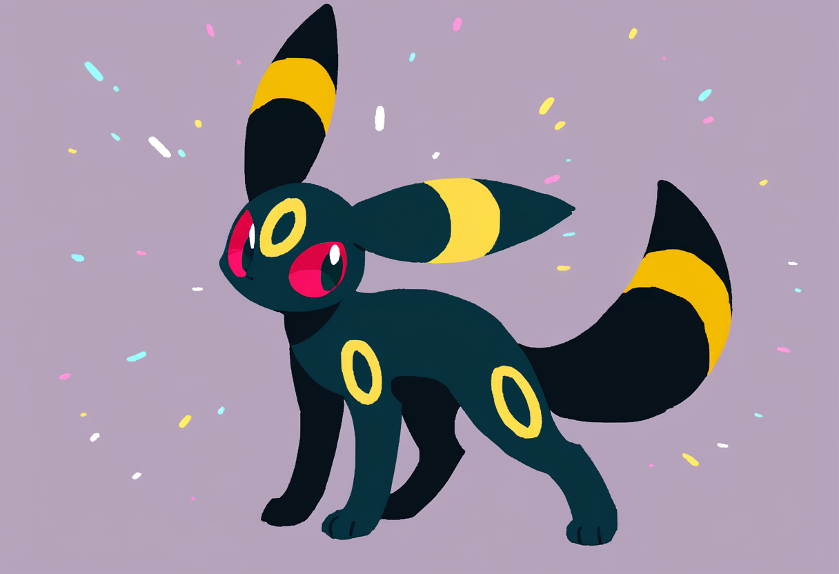 (masterpiece, best quality:1.1), solo, zerov:0.8, pokemon, umbreon,   <lora:N11_ZeroV_V9_250101-000019:0.8>