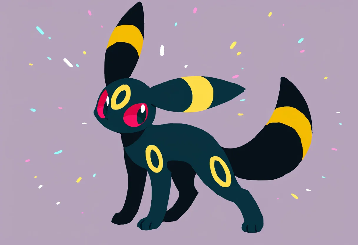 (masterpiece, best quality:1.1), solo, zerov:0.8, pokemon, umbreon, <lora:N11_ZeroV_V9_250101-000019:0.8>