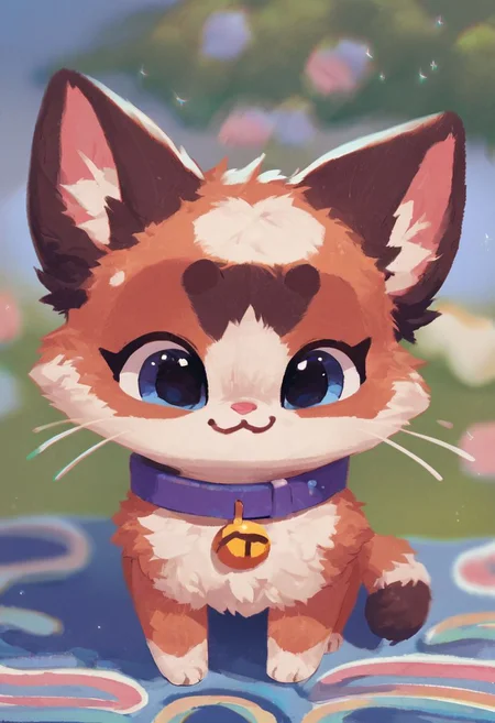 score_9, score_8_up, score_7_up, pikaole no humans animal focus, (cat:1.05), fur, collar, full body solo blurry background, cute rating_safe source_furry, <lora:Pikaole_pXL_E2:1>