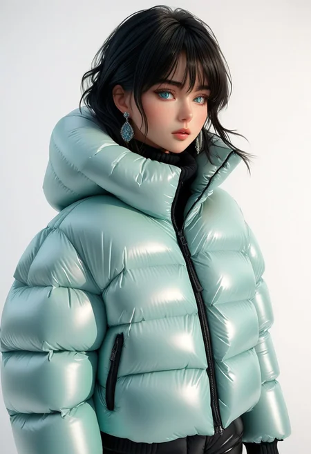 ((((down padded coat)))), ((((puffer pants)))), ((((full body, standing)))), ((((very warm)))), ((((hot)))), indoors, ((((sweating profusely)))), ((((sweat)))), ((((sweatdrop)))) masterpiece, best quality, (((masterpiece, illustration))), (super_detailed, 8k wallpaper, hyper_detailed, ultra_detailed, beautiful_and_delicate, intricate details), (girl, solo,small_girl, small_face), (medium_black_hair, bangs pinned back , single_side_earring) , (disheveled_hair, beautiful_detailed_hands ) , (beautiful_detailed_aqua_eyes), (deepen contour, depth of field, chromatic_aberration, dynamic_light, dynamic_shadow, perfect lumination), padded cuffs, padded collar, Thick padded cuffs, Thick padded collar, <lora:Collar-SDXL:0.6>, <lora:Cuffs-SDXL:0.6>, <lora:Puffer_Jacket_and_Down_Jacket_-_Extra_Puffy_Jackets:0.4>, <lora:snowpants_v1:0.4>, <lora:detailed_notrigger:1>