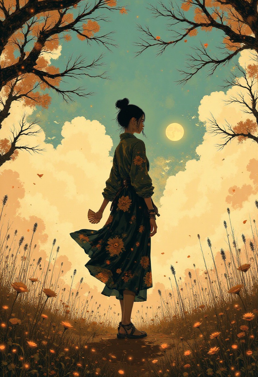 storytelling illustration, long-view, full-body depiction of (Ossetian ingenue:1.3) posed gracefully against a backdrop of savannah with copses of trees, she wears a flowing futuristic garment in pastel shades, by Chien Chung Wei, Jaroslava Korol, carson ellis, nixri, Travis Charest, Emile Friant, Adam Hughes with bill sienkiewicz and marilyn minter influence, 70s folk cinema palette :: (detailed anatomy and defined musculature:1.0) prominent cheekbones, focus on the face, strong stance, impressive view, high-contrast lighting (rough details, (female focus:1.5):1.2), (desaturated, cold lighting:1.4) vibrant colors, dynamic dramatic atmosphere, dynamic cinematic colors, flowing, am best, unique, vivid color