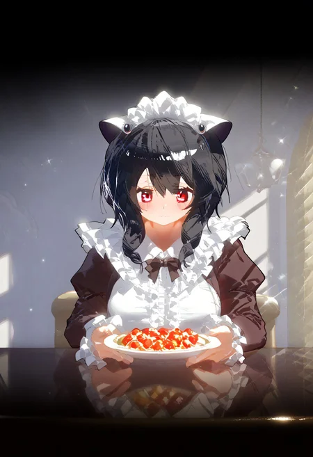 score_9, score_8_up, score_7_up, zuppu11, ((((sdgs)))), Expressiveh, himeka (estacion), blushing, 1girl, solo, rating_questionable