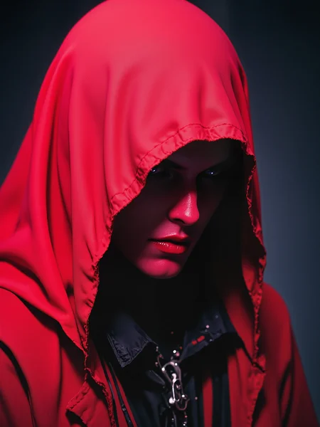 famous artwork, award-winning hyper-realistic digital illustration, highly aesthetic, gorgeous, stunning, beautiful, high resolution, uhd, 8k, 4k, dramatic, epic, meticulous, accurate, at night, dim lighting, dynamic, entering your final hour, feel the cold, the demon's touch, the cosmic order now profoundly disturbed, in a moment's over shadowing of the light, here be dragons, here be death, here be the somber that have felt the devil's breath, hooded demon, unblinking eyes, heaving void, distorted reality, color contrast, lovecraftian, cthulhu mythos, ovg, aidmafluxpro1.1, arsmoviestill, 80s fantasy movie still, <lora:flux_pro1.1_detailer-v0.3-flux-by_aidma:0.48> <lora:style-80s_fantasy_movie-v3-flux-by_arsmachina:0.92>