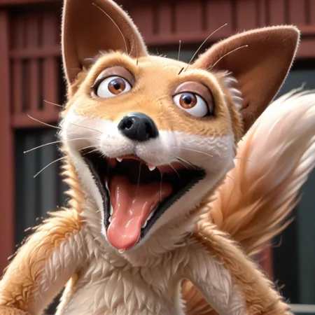score_9, score_8_up, score_8, score_7, source_furry, Nelson(M), Solo, 1boy, semi-anthro, male furry, fox, fox boy, red fox, orange and white fur, brown eyes, black nose, fox tail, looking at viewer, throat, mouth shot, mawshot, open mouth, saliva, tongue, uvula,