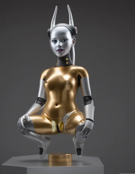 fuul body photo of a beautiful young woman from the Netherlands <lora:Robotizer:1.0>