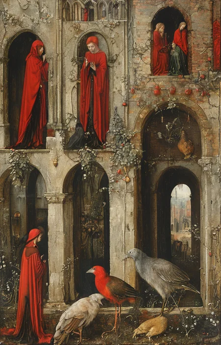 masterpiece,best quality,<lora:tbh190-sdxl:0.9>,illustration,style of Jan Van Eyck