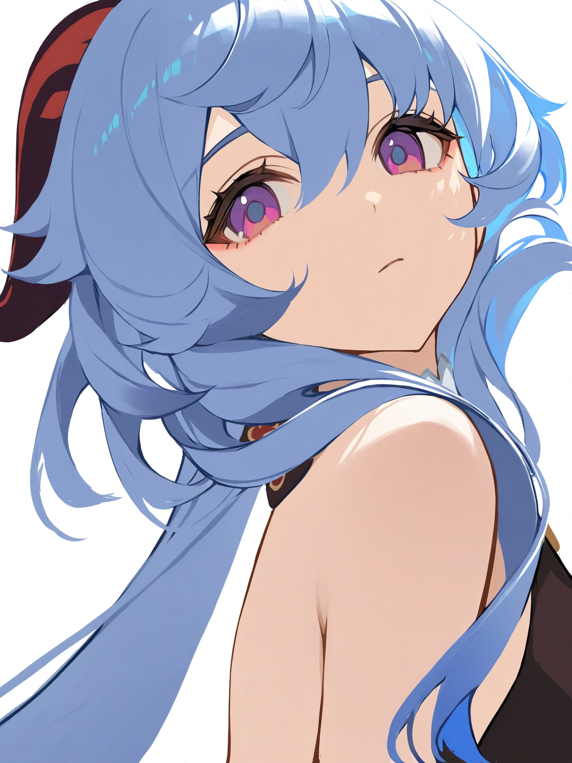 1girl,,1girl,solo,simple background,white background,ganyu \(genshin impact\),<lora:zhen:1.2>, masterpiece, best quality, very aesthetic, absurdres