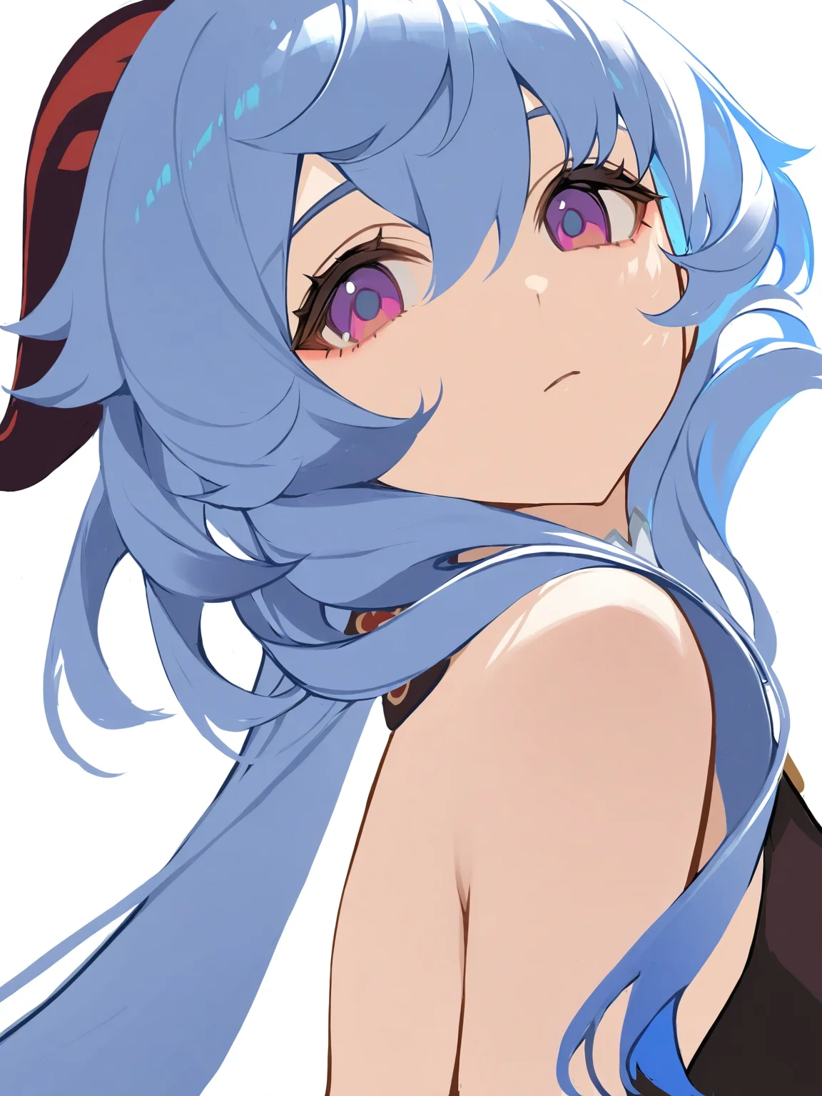 1girl,,1girl,solo,simple background,white background,ganyu \(genshin impact\),<lora:zhen:1.2>, masterpiece, best quality, very aesthetic, absurdres
