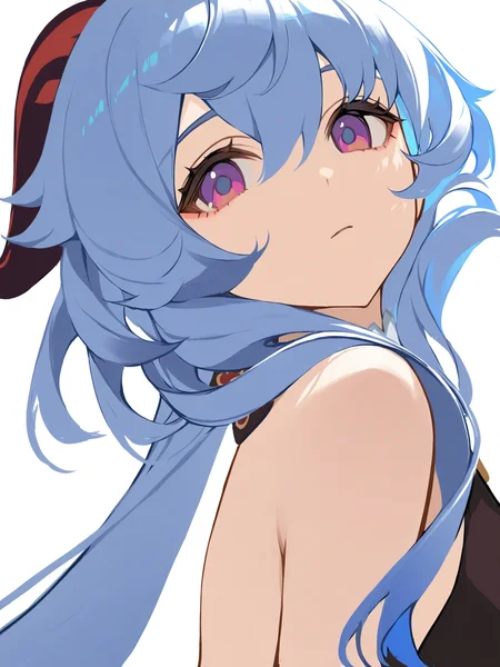 1girl,,1girl,solo,simple background,white background,ganyu \(genshin impact\),<lora:zhen:1.2>, masterpiece, best quality, very aesthetic, absurdres