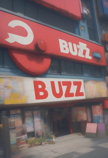 a big red button that says "Buzz" and the sign is written "click here!"outside<lora:texta:0.9>, (anime, masterpiece, intricate:1.3), (best quality, hires textures, high detail:1.2), (4k),(incredibly detailed:1.4),UHD, 8K, ultra detailed,