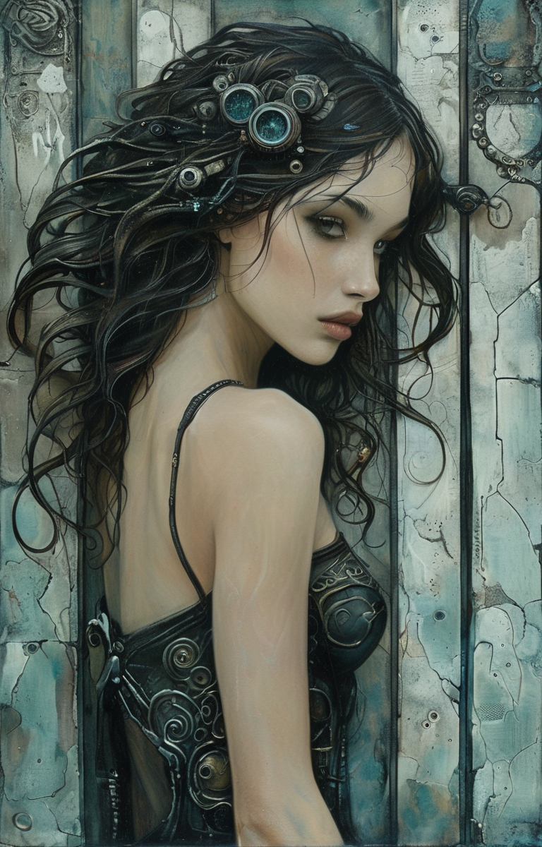 masterpiece,best quality,<lora:tbh220-sdxl:0.9>,illustration,style of Jessica Galbreth cyberpunk city