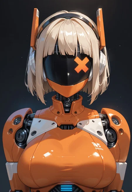 score_9, score_8_up, score_7_up,
Android girl, pixel face, screen face, robot body, metal skin,