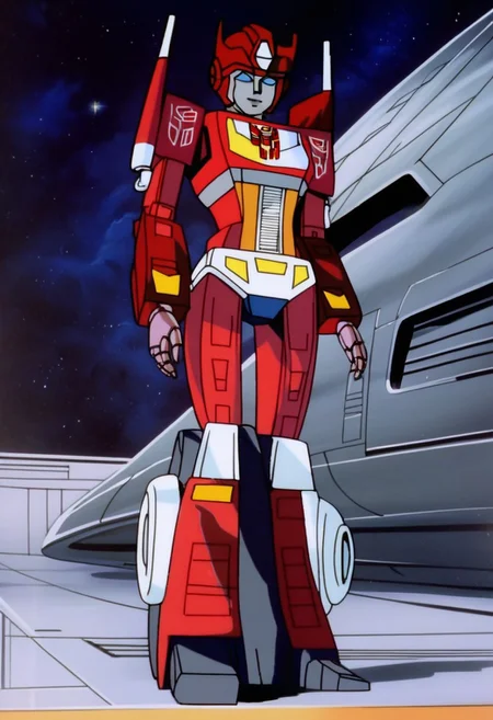 robot planet in space
score_8_up <lora:Transformers 86 FT-000005:1> 1female, autobot, female, red body, red legs, red head, red helmet, small body, petite body, full body, slim body, round large eyes, blue eyes, small horns protruding from head, , female lips, thin waist, excited expression, transforms in to car, slender form, no stomach grill, red stomach, short stubby, legs, no blue colour,