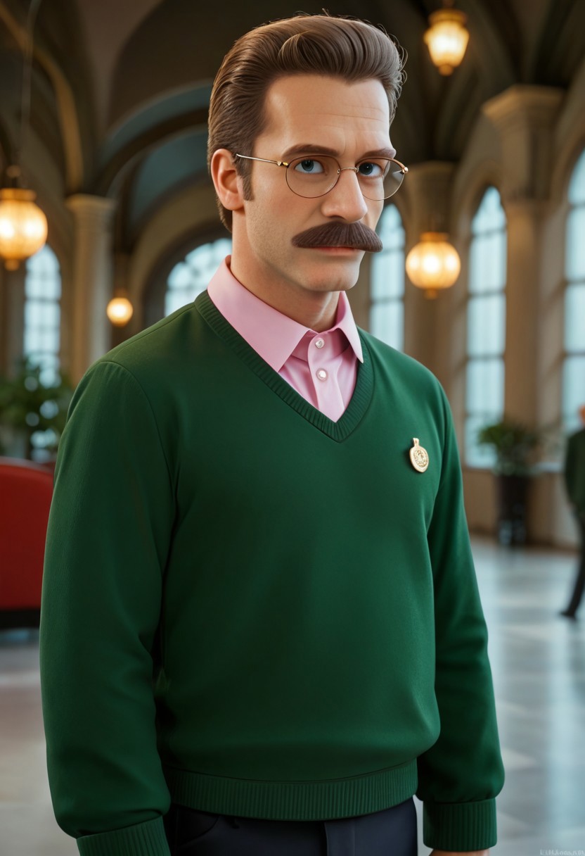 cinematic film still cinematic photo breathtaking score_9, score_8_up, score_7_up, BREAK, 8k, masterpiece, high quality, solo, ned_flanders man, brown hair, mustache, glasses, pink shirt, green sweater, highly detailed, detailed skin, depth of field, film grain, highly detailed, detailed skin, depth of field, film grain, award-winning, professional, highly detailed . 35mm photograph, film, bokeh, professional, 4k, highly detailed . shallow depth of field, vignette, highly detailed, high budget Hollywood movie, bokeh, cinemascope, moody, epic, gorgeous, film grain, grainy