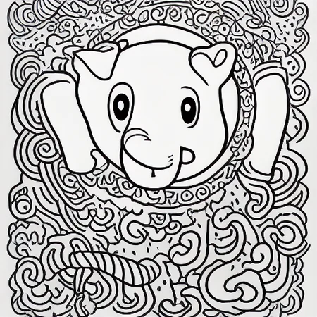 color-page elephant