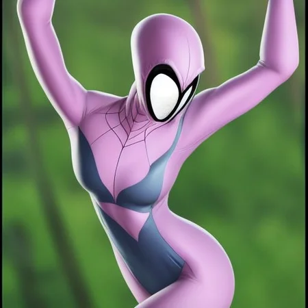 spider-gwen in a field