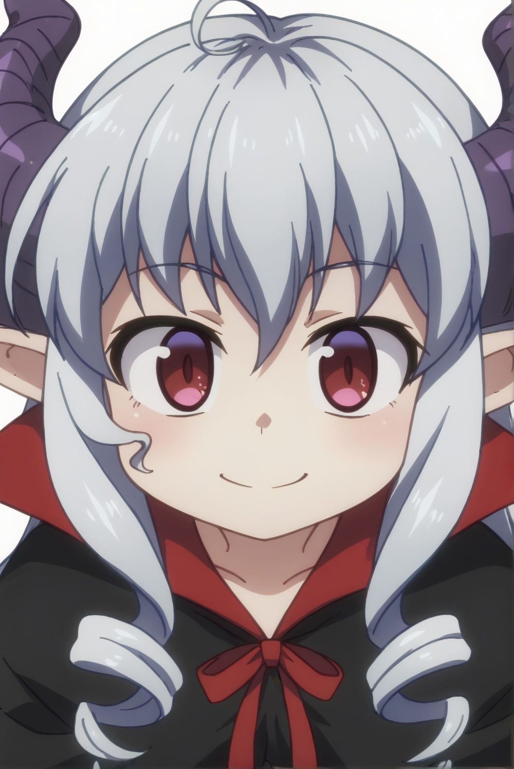 <lora:Death_Abyss:0.8>, white background,  Death Abyss, upper body, smile,