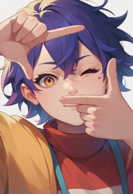 score_9_up score_8_up score_7_up, 1girl, finger frame, one eye closed
<lora:finger_frame_xlpony_240406:1>