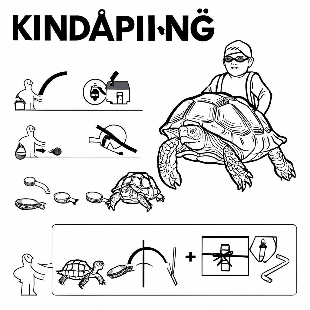 Kidnapping a Tortoise <lora:ikea_instructions_xl_v1_5:1>