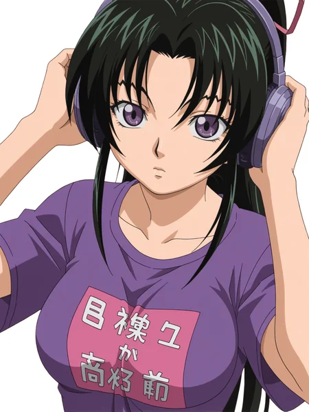 <lora:Shigure Kousaka:1>,shigure kousaka,t-shirt,headphones,