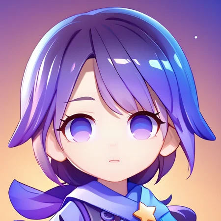 a cute girl,
realistic,3d,C4D rendering,shining,gradient,gradient background,blue background,purple background,glassmorphism icon,chibi avatar,<lora:glassmorphism_chibi_avatar_MIX :1>,