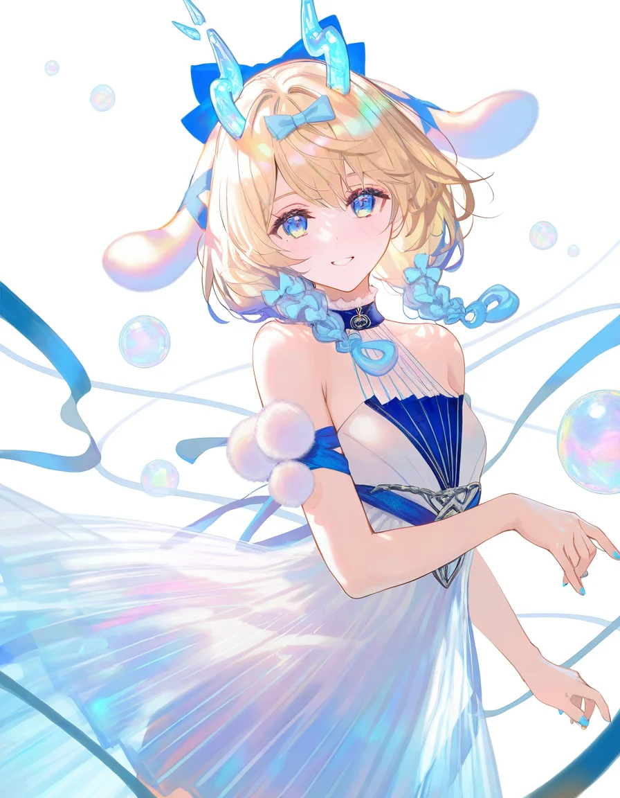 <lora:dagouyao-000016:1>,dagouyao,1girl,solo,looking at viewer,smile,blue eyes,simple background,white background,, masterpiece, best quality, very aesthetic, absurdres,newest, incredibly absurdres,, 8k,best quality,masterpiece,(ultra-detailed),(high detailed skin),((artist:reoen),(artist:fuzichoco),(artist:atdan),(artist:torino_aqua),year 2024:0.8),[artist:wlop],[artist:ningen_mame],artist:ciloranko,[[artist:rhasta]],artist:tidsean,colorful,