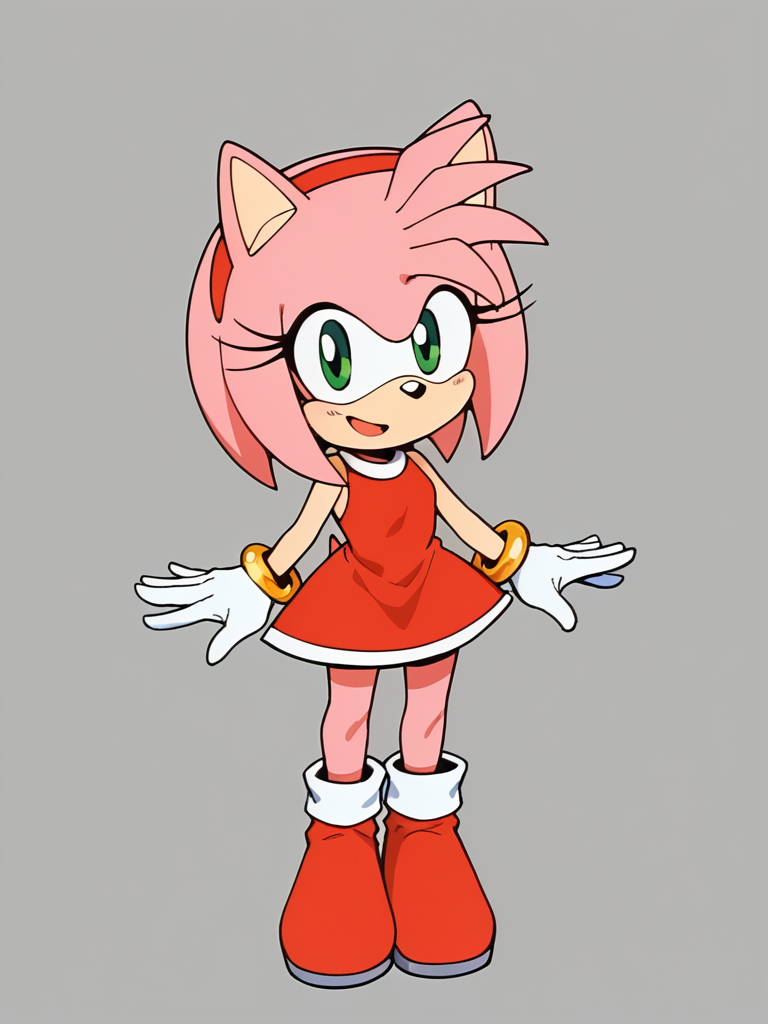 score_9, score_8_up, score_7_up, score_6_up, source_anime, zPDXL, <lora:ALTXL_pony_0061_8:1>, BREAK
1girl, solo, full body, <lora:Sonic_OVA:1> sonic_ova, Amy Rose, little girl, shortstack, flat chest, red dress, red boots, white gloves, gold bracelet,