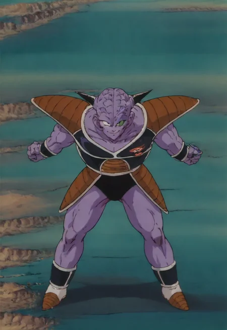score_9, score_8_up, score_7_up, score_6_up, score_5_up,ginyu,Purple skin,fighting,evil smile,armor,green sky,on ground,solo,easynegative,((detailed face,detailed eyes,bare black eyes:1.2))eye_focus, solo,close-up,full shot,looking_at_viewer