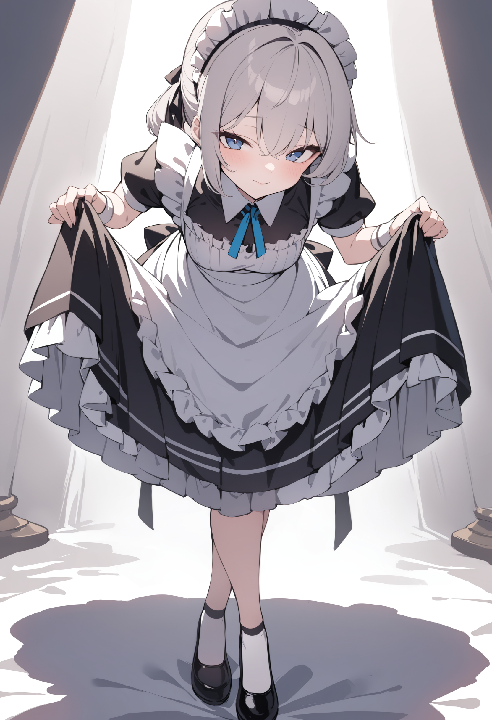 1girl, skirt hold bowing, crossed legs, leaning forward, light smile, maid apron, looking at viewer,
masterpiece, best quality, very aesthetic, absurdres
<lora:skirt_hold_bowing_sdxl_d16:1>