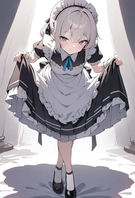 1girl, skirt hold bowing, crossed legs, leaning forward, light smile, maid apron, looking at viewer,
masterpiece, best quality, very aesthetic, absurdres
<lora:skirt_hold_bowing_sdxl_d16:1>