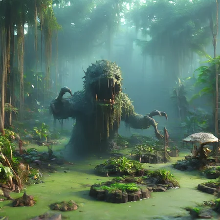 swamp monster,  <lora:swamp monster-000009:1>