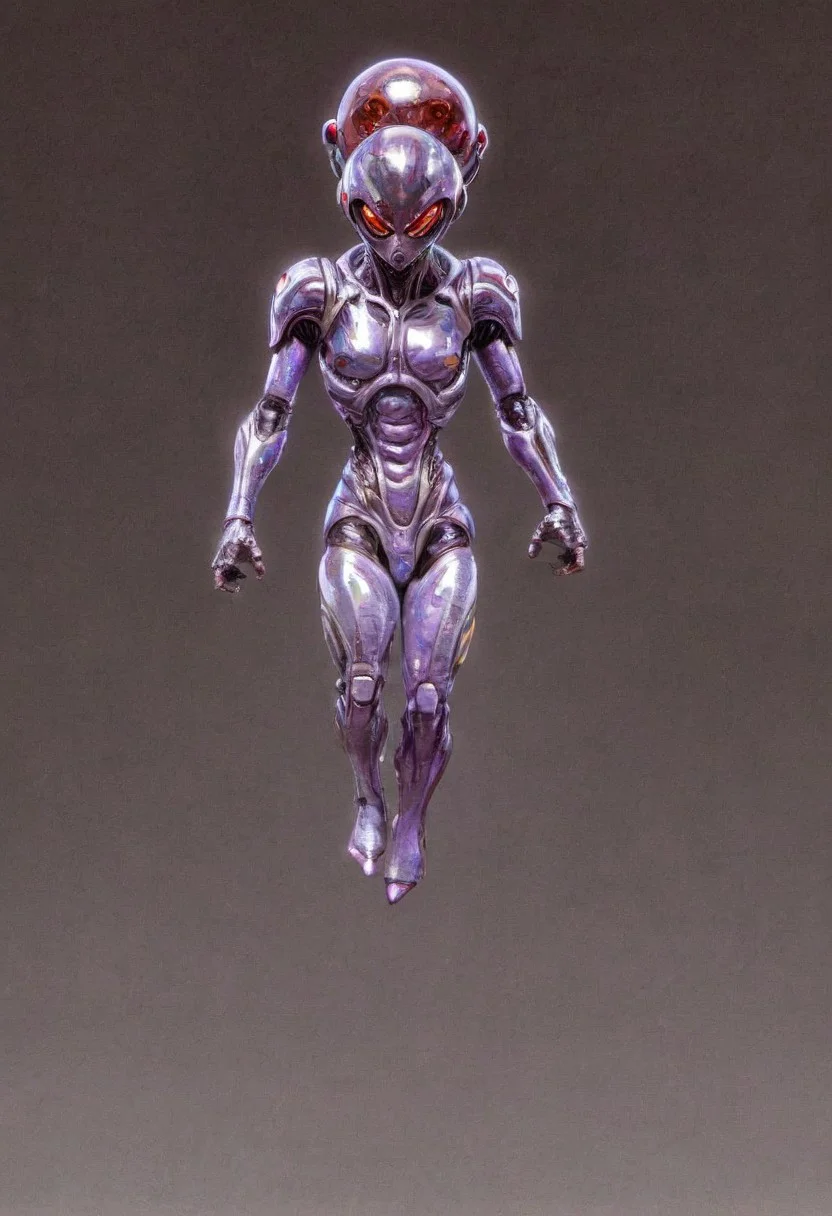 a realistic, detailed full-body 3D model of a slim humanoid bug hero inspired by classic Kamen Rider. The character resembles a human fly, with large, textured red compound eyes and black antennae that curve backward, giving a sense of motion. His chest armor is a vibrant purple, segmented to emphasize musculature, with black accents. Angular purple shoulder plates add a heroic silhouette. He wears a utility belt with a central buckle featuring a red gem. The arms and legs are covered in purple and black segmented armor for an exoskeletal look, with knee guards and forearm plates. head to toe, concept art by syd mead, retro futuristic, flat colors Comic panel illustration, akira style, Character Design page, alienzkin