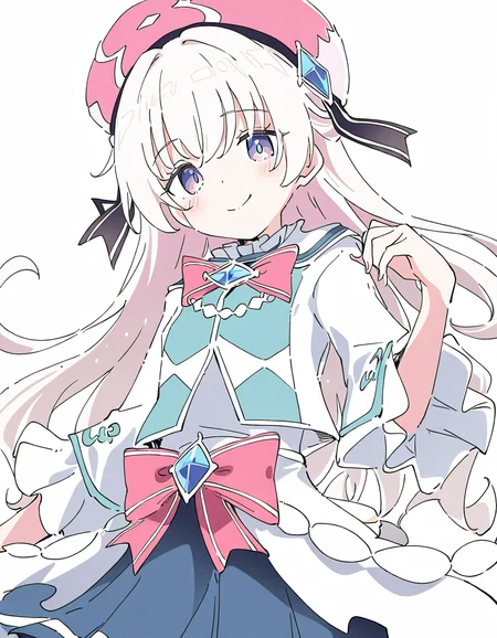 1girl,solo,looking at viewer,simple background,white background,<lora:xikali-000014:1>,xikali,smile,, masterpiece, best quality, very aesthetic, absurdres,newest, incredibly absurdres,, (Ixy:0.6)),(hiten \(hitenkei\):0.7),