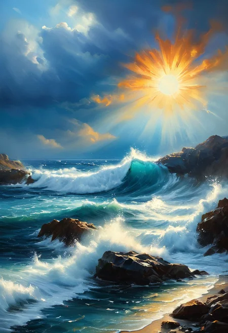 ((best quality)), ((masterpiece)), detailed soft oil painting, detailed background, dramatic cinematic lighting, soft edge lighting, professional, dramatic lighting, hard edge lighting,
ultra quality, 4k,(masteriece, best quality, 8k, ultra highres, highres:1.4), extremely detailed,  
The lonely sail turns white
In the blue sea fog!..
The waves are playing, the wind is whistling,
And the mast bends and creaks...
Below him is a stream of lighter azure,
Above him is a golden ray of sun...
by Vasnetsov, by Surikov, by Rimsky-Korsakov, 
<lora:sxz-slavic-fantasy:0.7>