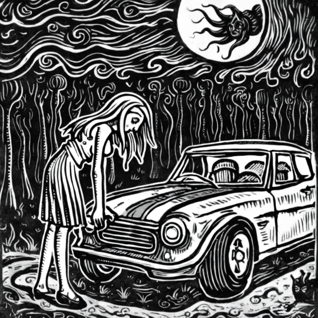 obscurae  girl and car, very detailed <lora:obscurae:1>