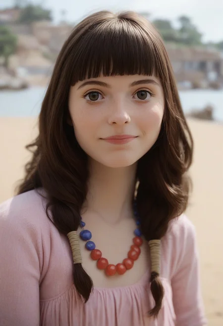 score_9, score_8_up, score_7_up, masterpiece
BREAK
1girl, (ctiansay0:1.2), pink dress, necklace, fringe
BREAK
looking at viewer, blurred background, Manic Pixie, Pretty Face, seductive, (cute smile:0.6), FOV medium shot