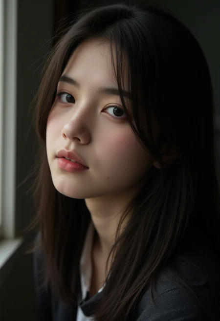 a 18 y.o girls,(from_above:1.1),from_side,soft lighting,high resolution,professional grade,RAW photography,evocative composition,Cinematic Lighting,moody lighting,(freckles:0.7),perfect eyes,depth of field,virtual background,eyes_focus,the face of an angel,(kneeling:0.7),