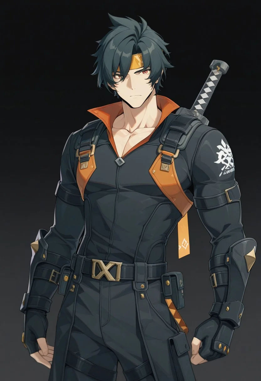 zenlesszonezero, 1boy, solo, adventurer suit