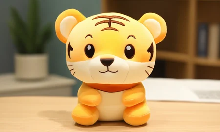 <lora:plushstuffedcd_xl-000006:0.8>,a (plushstuffedcd_xl,plush stuffed toy:1.2) tiger,yellow theme,standing on a table,chinese zodiac,solo,in office,long-focus,tilt-shift,miniature,cute and lovely,still life,from front,looking at viewer,no humans, emotional,harmonious,high budget,moody,epic,gorgeous,perfect lighting,realistic,photorealistic,photographic,photo (medium),real,moody lighting,volumetric lighting,reality ray tracing,8K,HDR,UHD,masterpiece,best quality,highly detailed,high resolution,finely detail,extremely detailed,ultra detailed,wallpaper