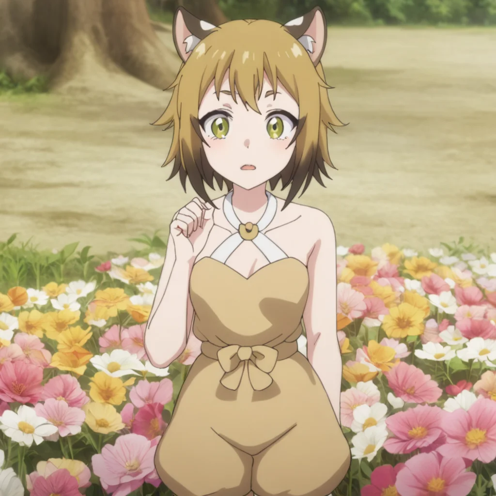 1girl, millie, masterpiece, best quality, very aesthetic, (dress:1.2), (flower field:1.2), small breasts, source_anime,<lora:millie_the-new-gate-000009:0.5>