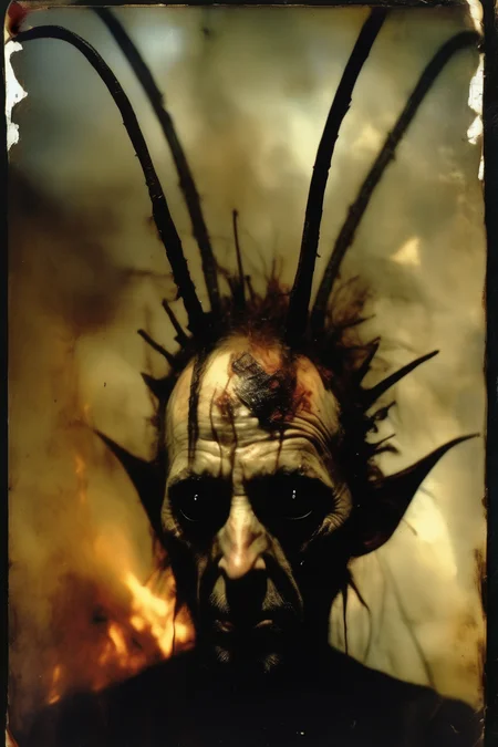 <lora:Dave McKean Style:1>Dave McKean Style - horrifying face very high image quality holy devils with dark fires amazing_cinematic_8K_hasselblad_dave mckean_douglas brothers_jeremy mann_colin davidson_peter beard_tintype_single image_not many in one_weird colorsout of focus bugs