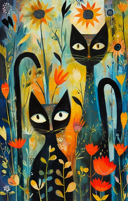 masterpiece,best quality,<lora:tbh199-sdxl:0.9>,illustration,style of Rosina Wachtmeister animals