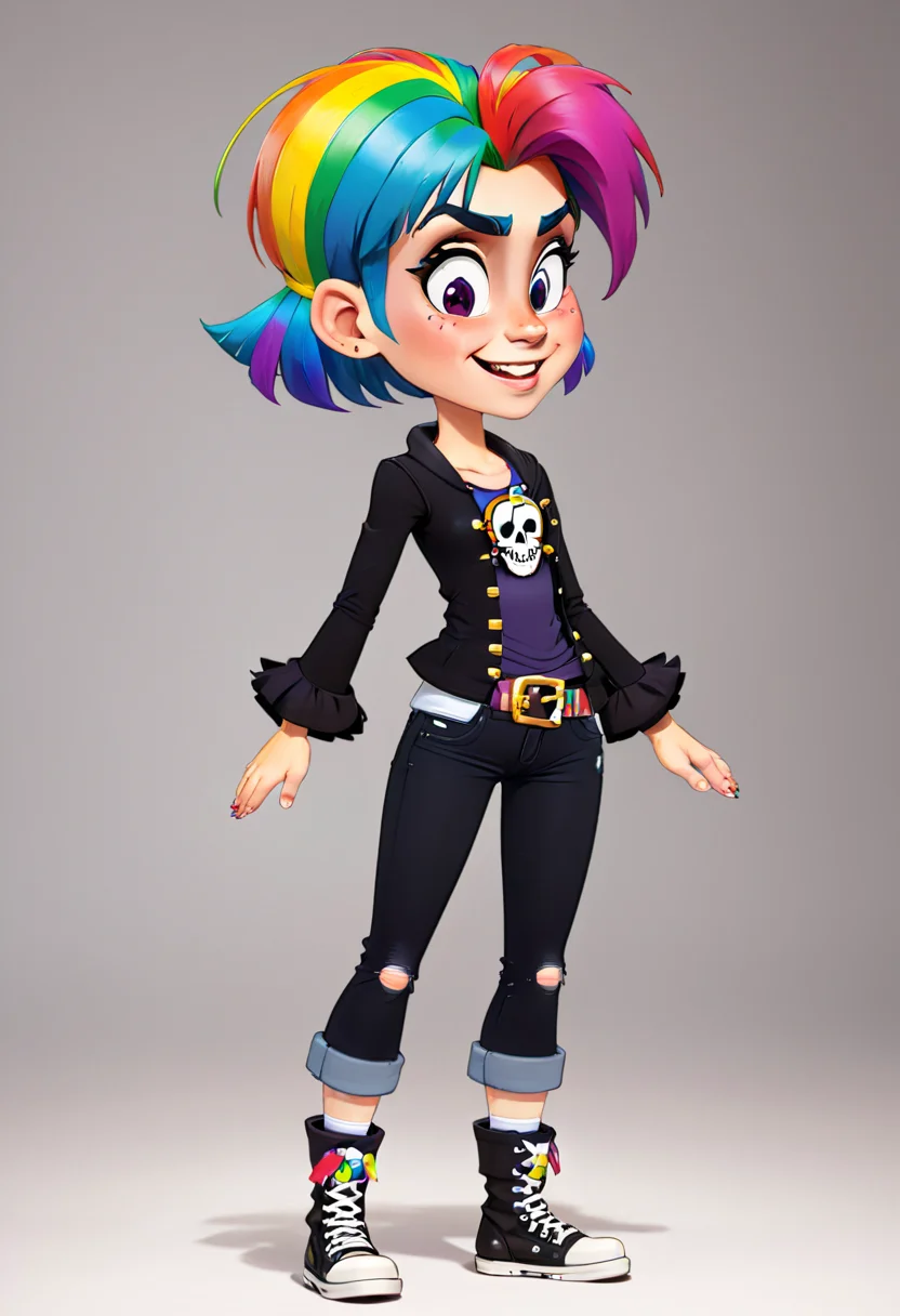<lora:InfiniteTina:.6> A 24-year-old InfiniteTina pirate with rainbow hair