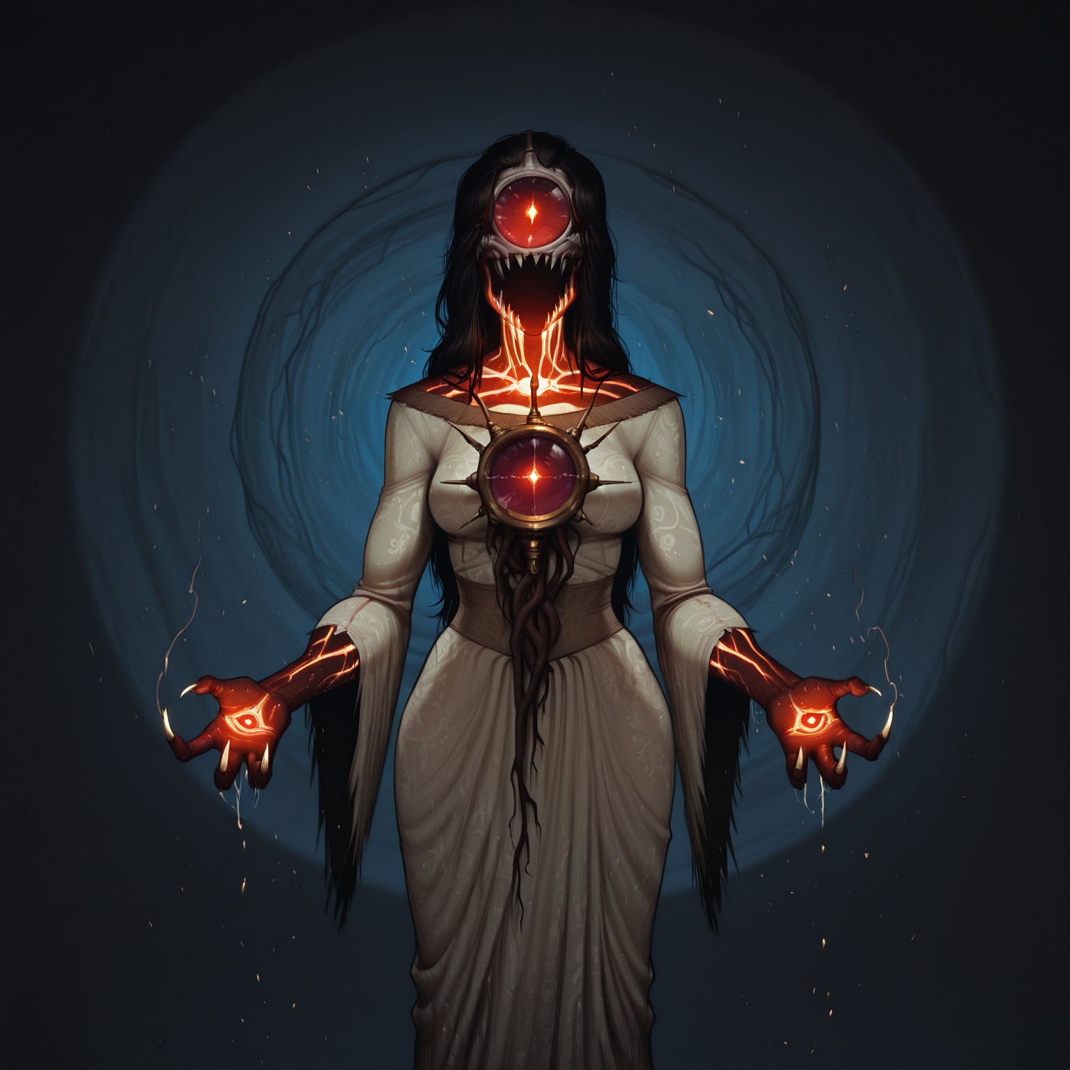 ((medium long shot)), jlullabystyle, devilhs, incoth, (incase:0.6),
/, eldritch abomination in a kaleidoscope, solo,