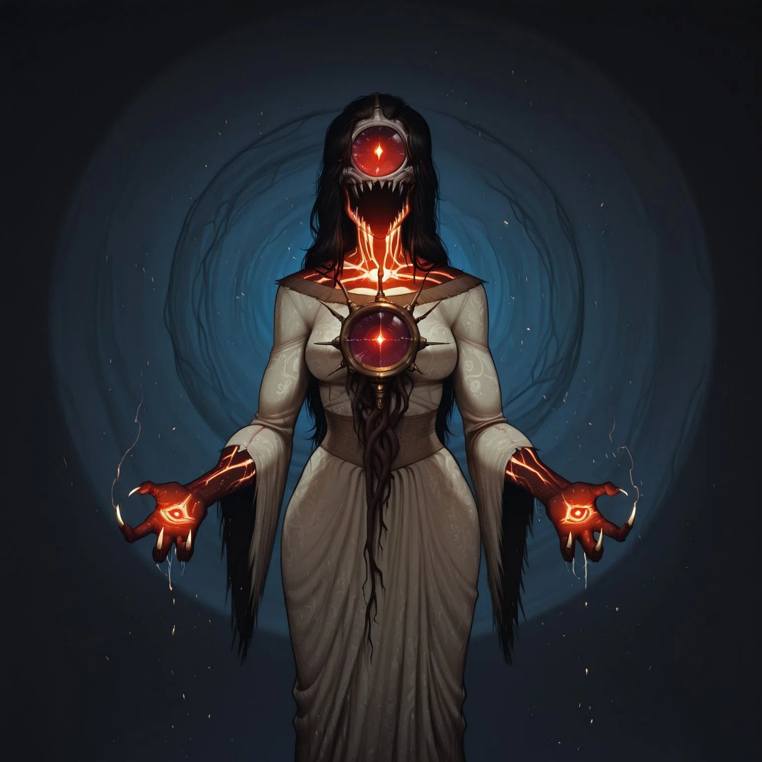 ((medium long shot)), jlullabystyle, devilhs, incoth, (incase:0.6),
/, eldritch abomination in a kaleidoscope, solo,